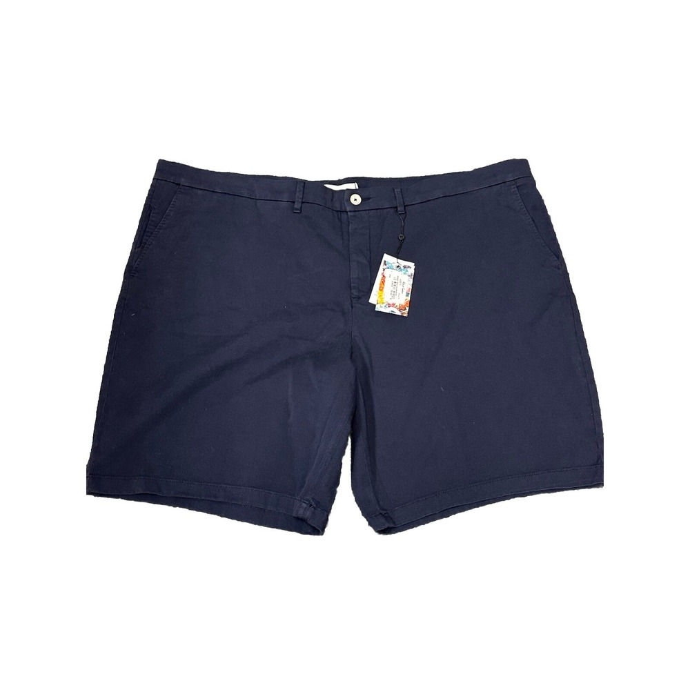 Robert Graham Chino Shorts Mens Size 46 Navy Blue Classic Fit‎ Summer Golf NWT